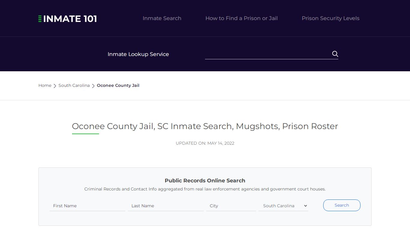 Oconee County Jail, SC Inmate Search, Mugshots, Prison ...